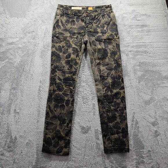 Pilcro and the Letterpress Anthropologie Hyphen Floral Chino Size 26 Stretch - Picture 1 of 11